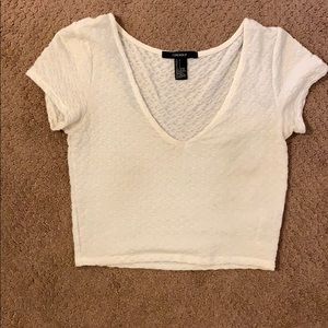Forever 21 cream crop top